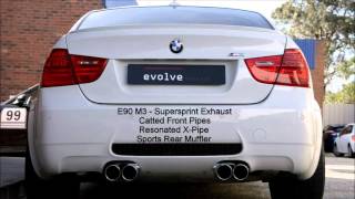 BMW E90 M3 Supersprint Sport vs Racing mufflers