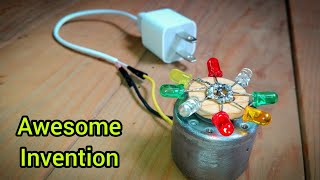 AMAZING INVENTION with DC Motor and LED Lights | Increíble Invento con con Motor CD