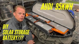 Audi etron 55  DIY 95 kWh solar storage battery.