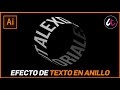 Como hacer un efecto de texto de anillo en Illustrator