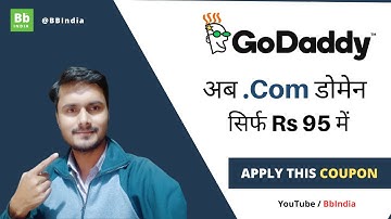 How To Buy .com Domain For 95 Rs only | GoDaddy Trick | Easy And Best Way - #BBINDIA (Hindi)