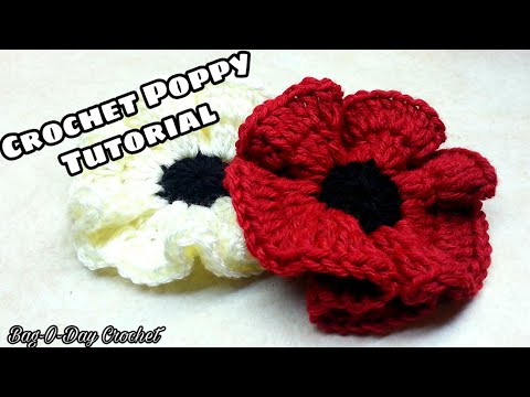 CROCHET How to #Crochet Easy Poppy Flower #TUTORIAL #138 LEARN CROCHET CROCHET How to #Crochet Easy Poppy Flower #TUTORIAL #138 LEARN CROCHET
