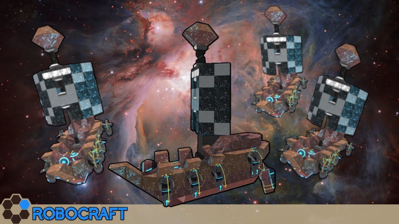 Robocraft 2019 Flying Space Pirate Satellite Build YouTube