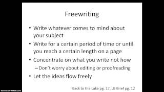 Early Process Strategies - Pre-Planning (GC Writing Center)