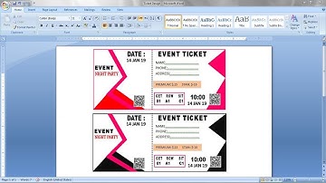 how to make own Ticket card design in ms word | Ticket card Design in ms word 2019 |