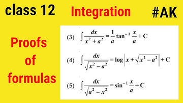 class 12 Ex 7.4 formulas proof Integration by Akstudy 1024