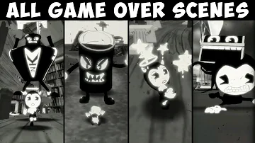 Bendy in Nightmare Run - All Game Over Scenes / Animations (Android Game)