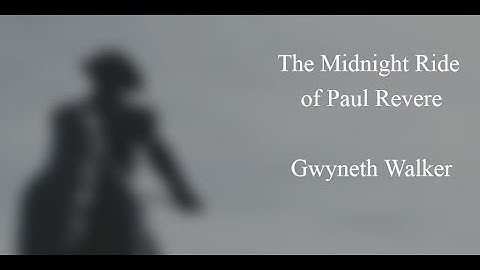 The Midnight Ride of Paul Revere | Gwyneth Walker | scrolling score