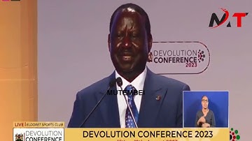 LISTEN TO RAILA ODINGA FULL HILLARIOUS REMARKS IN ELDORET ON DEVOLUTION CONFERENCE