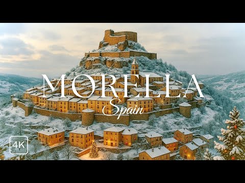 [4K] MORELLA, Spain, Best DAY TRIP, Cozy CHRISTMAS in a Valencian Village, Travel Vlog