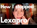 Antidepressant withdrawal symptoms (Lexapro) - YouTube