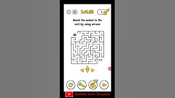 Trick Me Level 26 Reach the animal to the exit by using arrows walkthrough