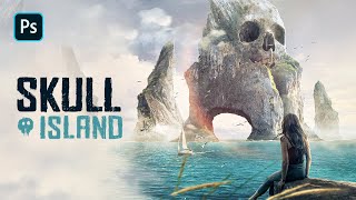 Create a Mysterious Skull Island - Photoshop Manipulation Speed Art | Tutorial