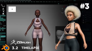 how to create stylized character speedthrough | animation | Part 3  ZBrush |Blender tutorial