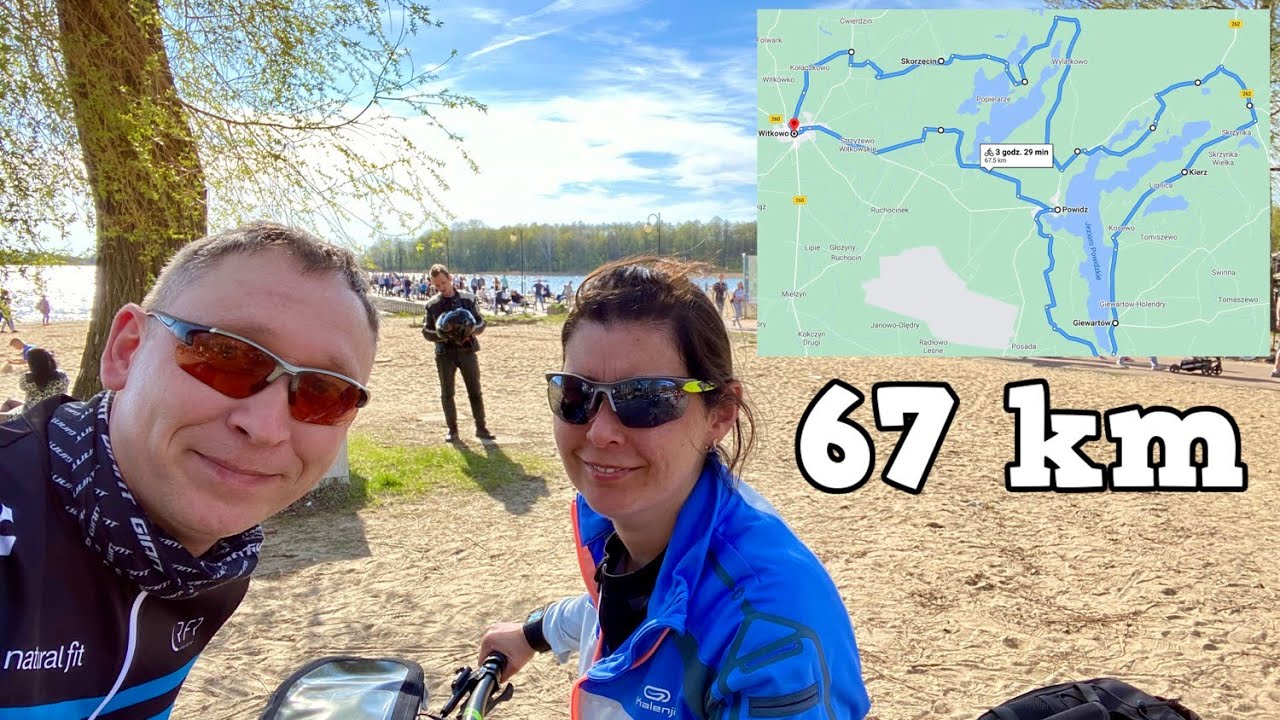 Rowerem dookoła Jeziora Powidzkiego i Niedzięgiel 67 km Wlkp. maj 2021