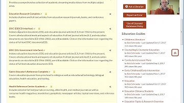 Section 2: Systematic Reviews Choosing Databases