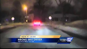 Squad dash camera video released of wrong way driver
