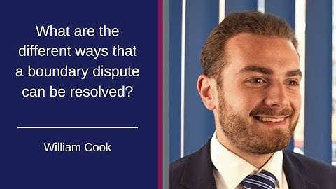What are the different ways that a boundary dispute can be resolved?
