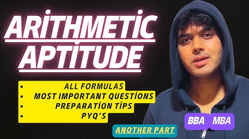 Arithmetic Aptitude For BBA 5th Sem | Formulas And Basic Concepts | Important Questions