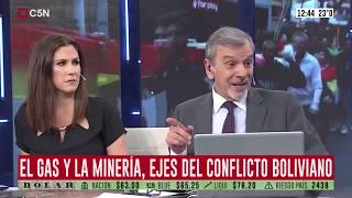 Pino Solanas con Fernandez Llorente en C5N sobre el golpe en Bolivia