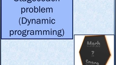 Stagecoach problem (Dynamic programming)