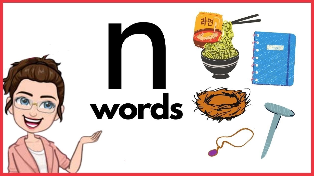 WORDS THAT START WITH LETTER Nn | 'n' Words | Phonics | Initial Sounds ...