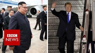 Trump-Kim summit: US and North Korea leaders arrive - BBC News
