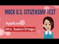 Mock US Citizenship Test with Mrs  Juana Ortega