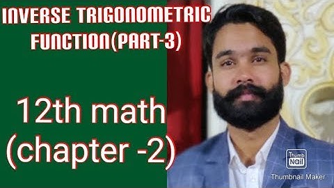 Inverse trigonometric function class 12/part-3/RBSE class12 math exercise 2