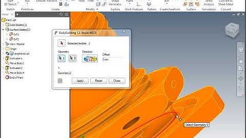 Solid body positioning with BodyBuilding command for Autodesk Inventor