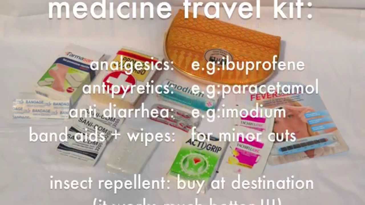 Medicine travel kit, be prepared for any emergency on your trip! 