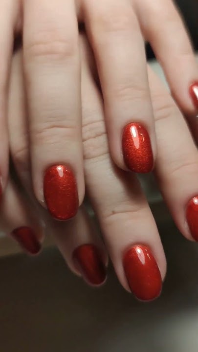 Страстный маникюр с огненным кошачьим глазом 💅 #маникюр #кошачий глаз ...