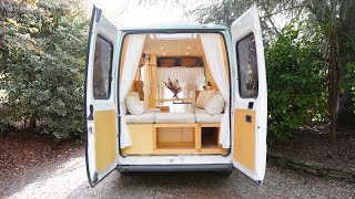 Simple & Minimalist BEAUTIFUL Self Build Van Conversion | VAN TOUR NZ 🇳🇿 2023