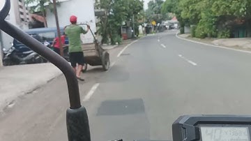 The journey home to South Cianjur with a cool atmosphere because it was cloudy
