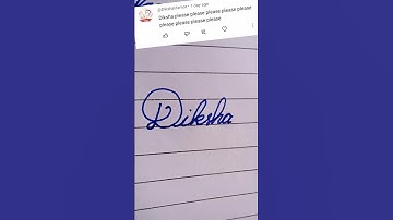 Diksha beautiful name write in cursive writing #cursive#writing#beautiful#writing#shorts#clips