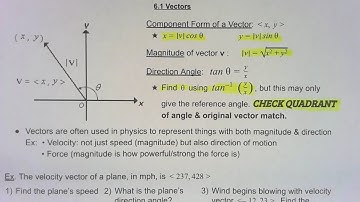 6.1 Vectors