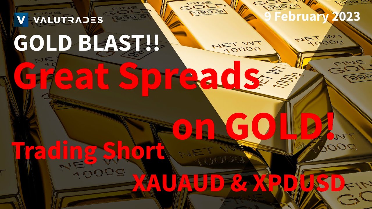 Great Spreads on Gold! XAUUSD in Rising Wedge. Trading short XAUAUD and