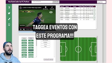Arma EVENTOS o DATOS de partidos desde YouTube GRATIS con este software | FC Python Event Tagging