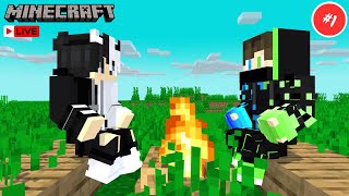 Beating MINECRAFT In Our First LIVE STREAM