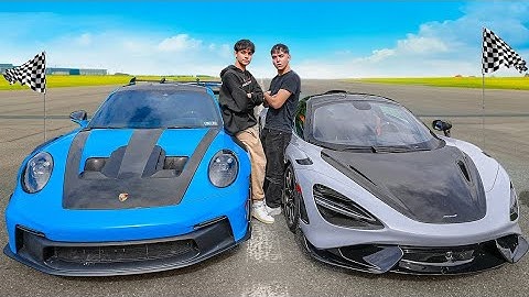 Lucas and Marcus RACED! (Porsche GT3 RS vs McLaren 765LT) - the dobre brothers
