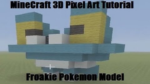 MineCraft 3D Pixel Art Tutorial -  Froakie Pokemon Model