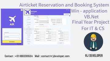 Air Ticket Reservation and Booking System | Final Year Project | VB.Net