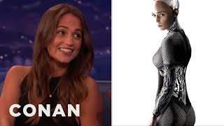 Alicia Vikander’s Secret To Acting Like A Robot | CONAN on TBS