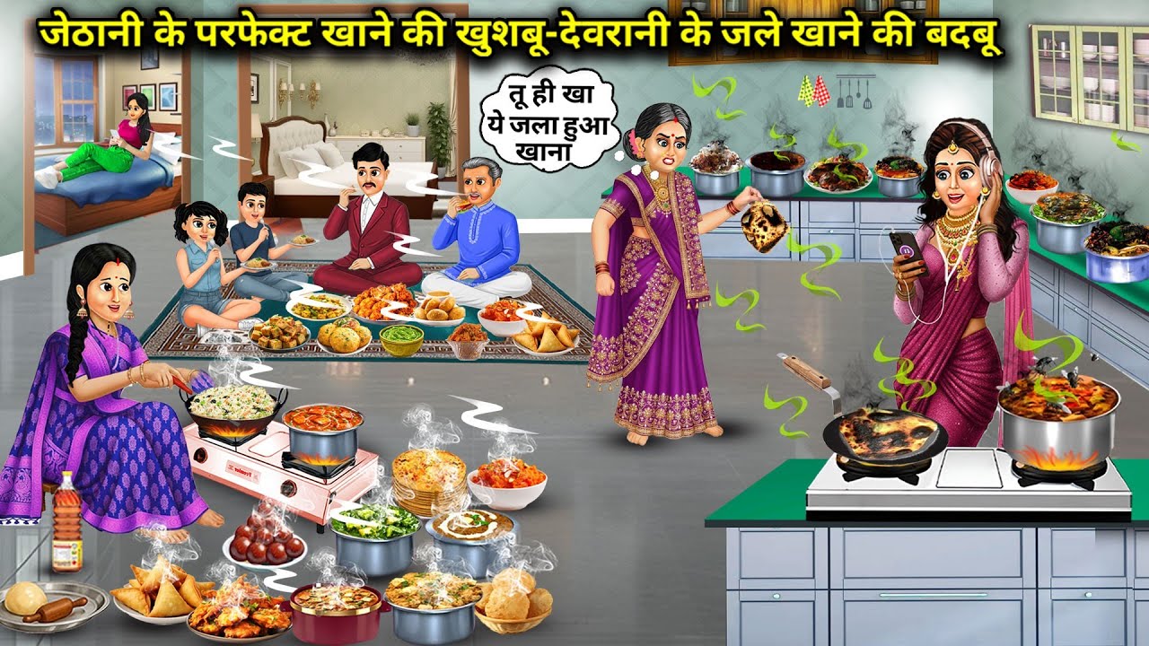 जेठानी के परफेक्ट खाने की खुशबू-देवरानी के जले खाने की बदबू|The smell of sister-in-law's perfect foo