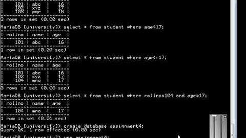 SPPU DBMS Lab Assignment 4 Part 1 by Prof. Nisha Auti
