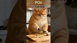 Big Fat Cat Becomes a Master Chef!"  || Ai generated video  || ASMR