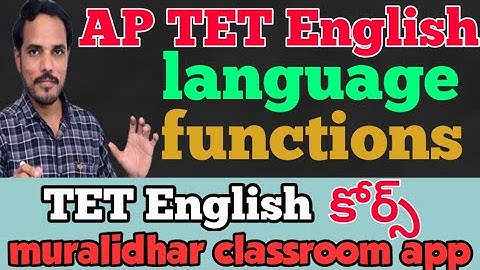 APTET,English,language functions,english grammar,classroom language functions,muralidharclassroomapp