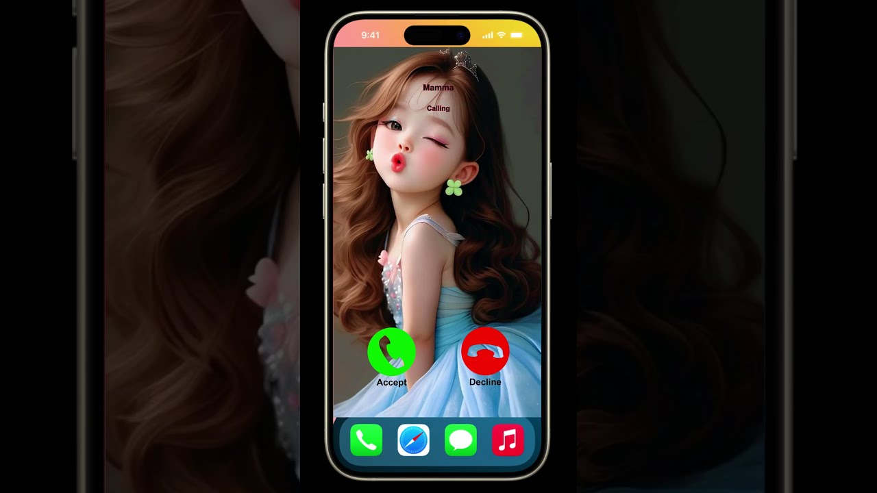 Cute Girl Calling Trending Cartoon Smartphone Mobileringtone Ytshorts Viralvideo
