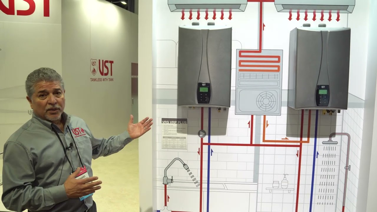 VESTA DS Inc. - VRP+ and VRS+ Tankless Water Heaters - AHR 2023 - YouTube