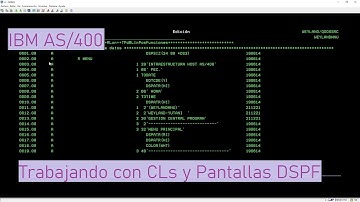 IBM AS/400: Trabajando con CLs y Pantallas DSPF